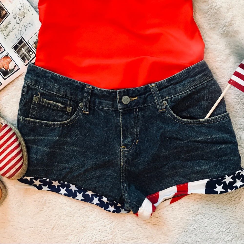 Vintage Abercrombie Shorts American Flag USA